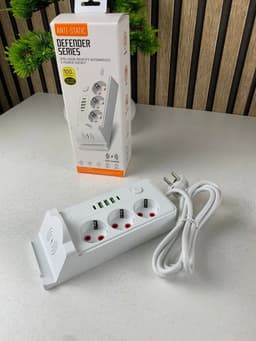 مشترك كهربائي 3 منافذ مع USB وشحن لاسلكي 7