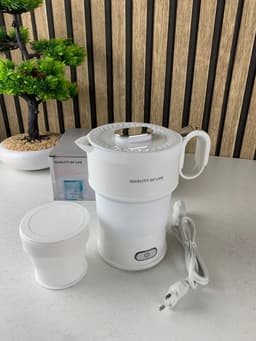 Bouilloire Électrique Pliable en Silicone Alimentaire avec Gobelet Pliable – غلاية مياه قابلة للطي ومحمولة 9