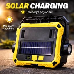 Lanterne de Camping LED Solaire et Rechargeable USB 40 LED + 2 COB - مصباح وكيشاف تخييم يدوي يعمل بالطاقة الشمسية بـ 4 وضعيات إضاءة 6
